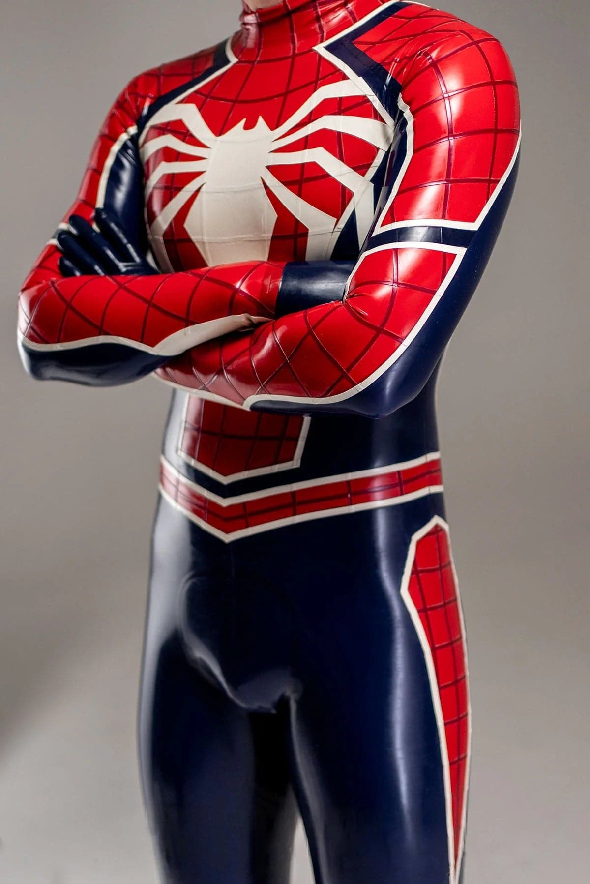 Männlicher Spidey Two Latex Kostüm-Catsuit