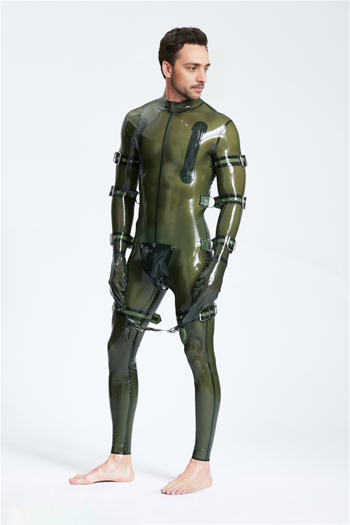 Male Multi-Use Bondage Codpiece Catsuit