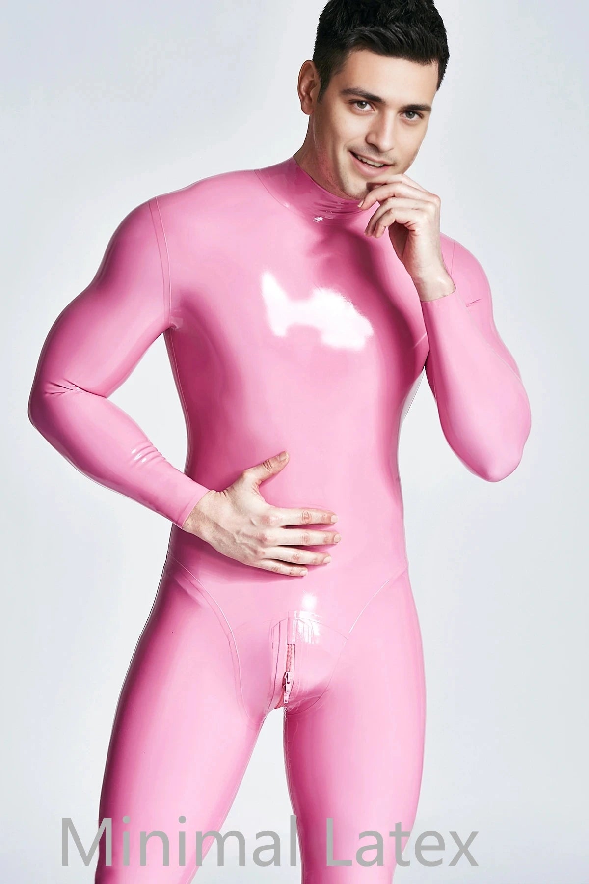 Latex Catsuit met standaard ritssluiting voor heren