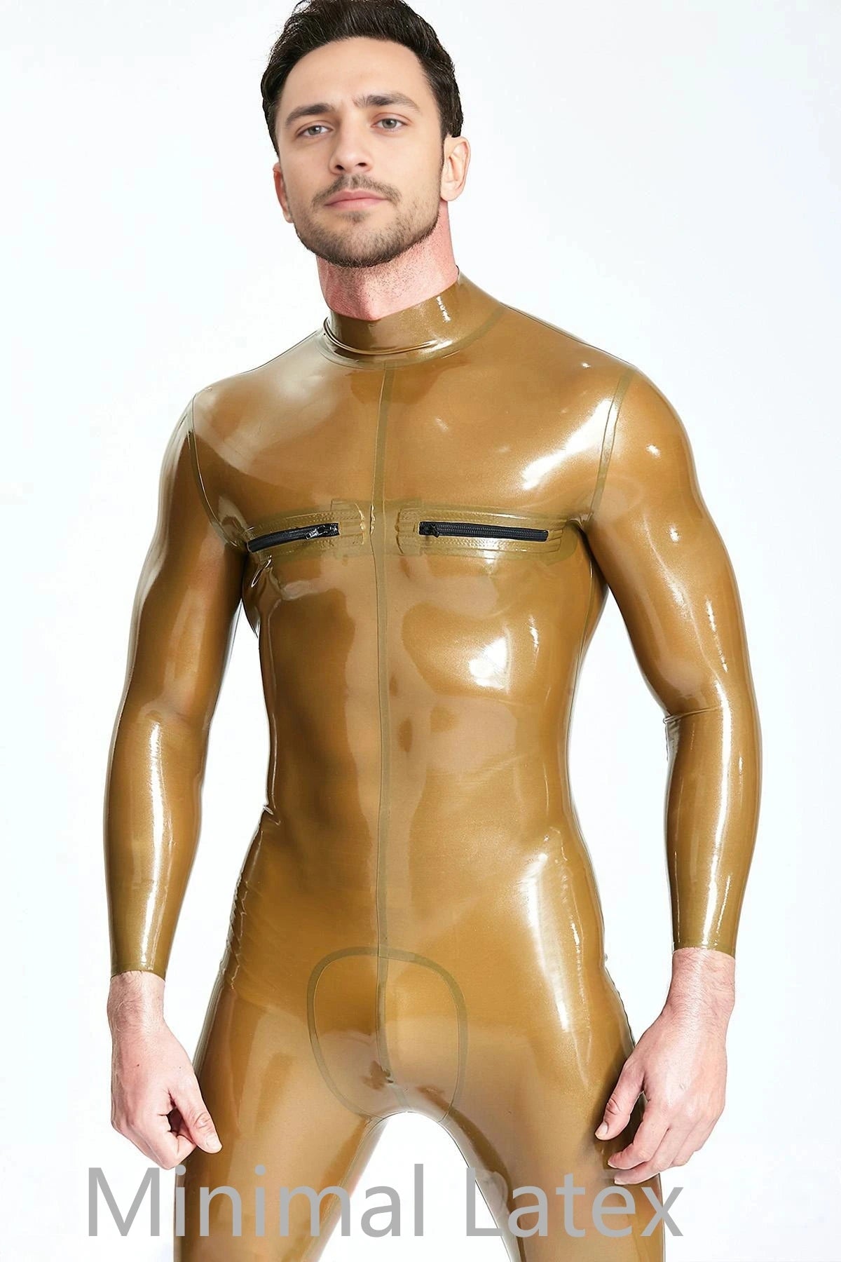 Latex Catsuit met standaard ritssluiting voor heren