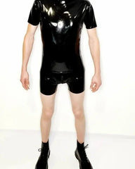 lack Latex Men's T-Shirt