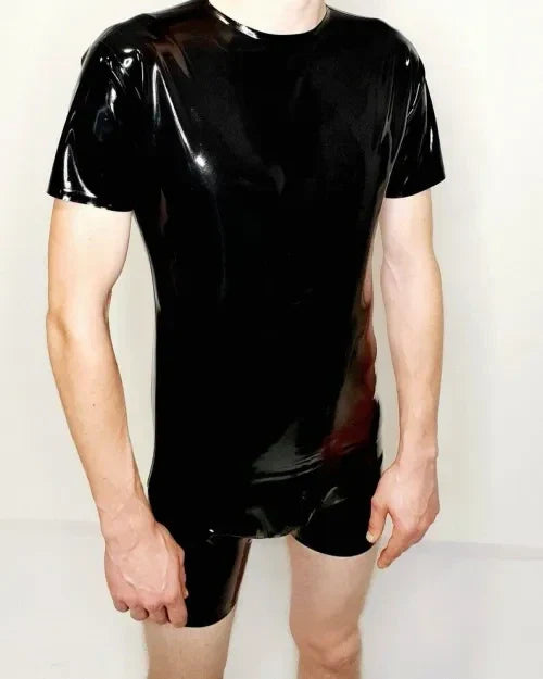 lack Latex Men's T-Shirt