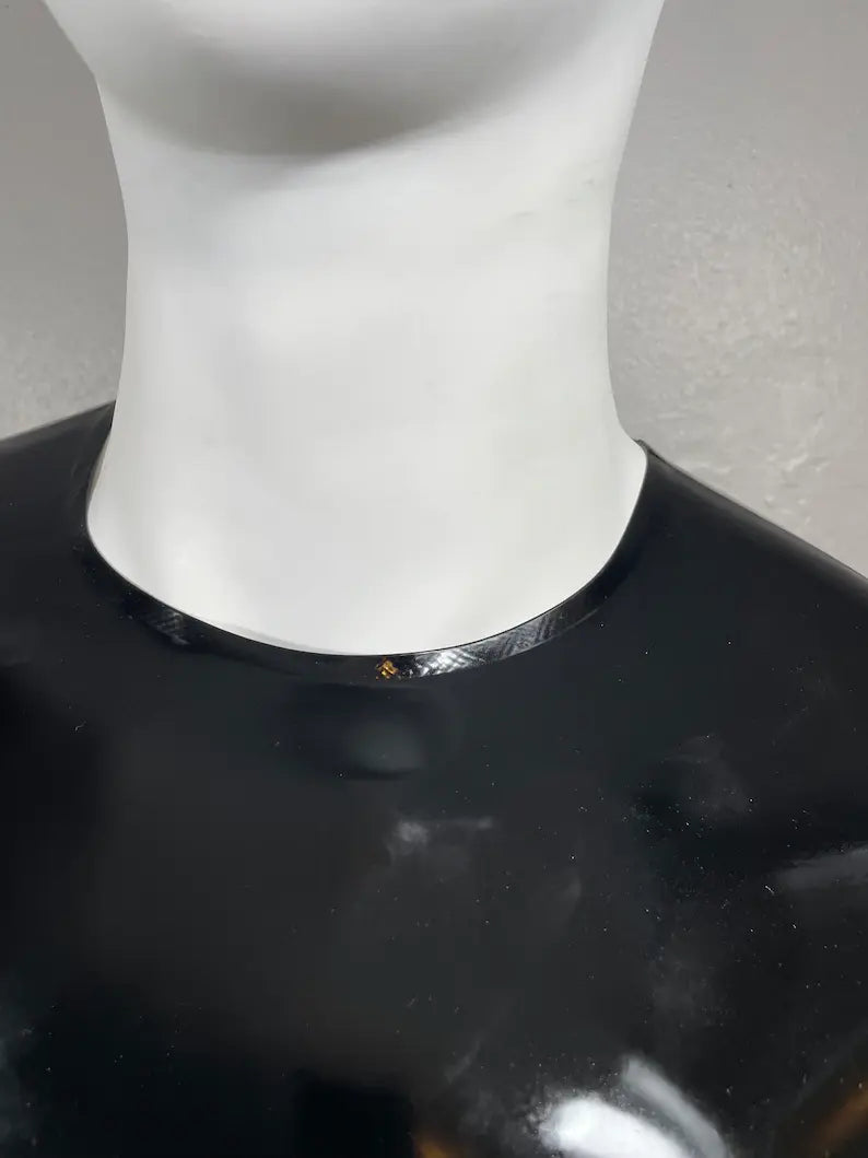 Black Latex Men's Long Sleeve Top