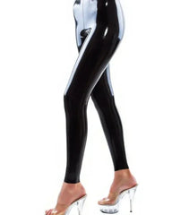 Classic Black Latex Leggings with a Glossy Finish