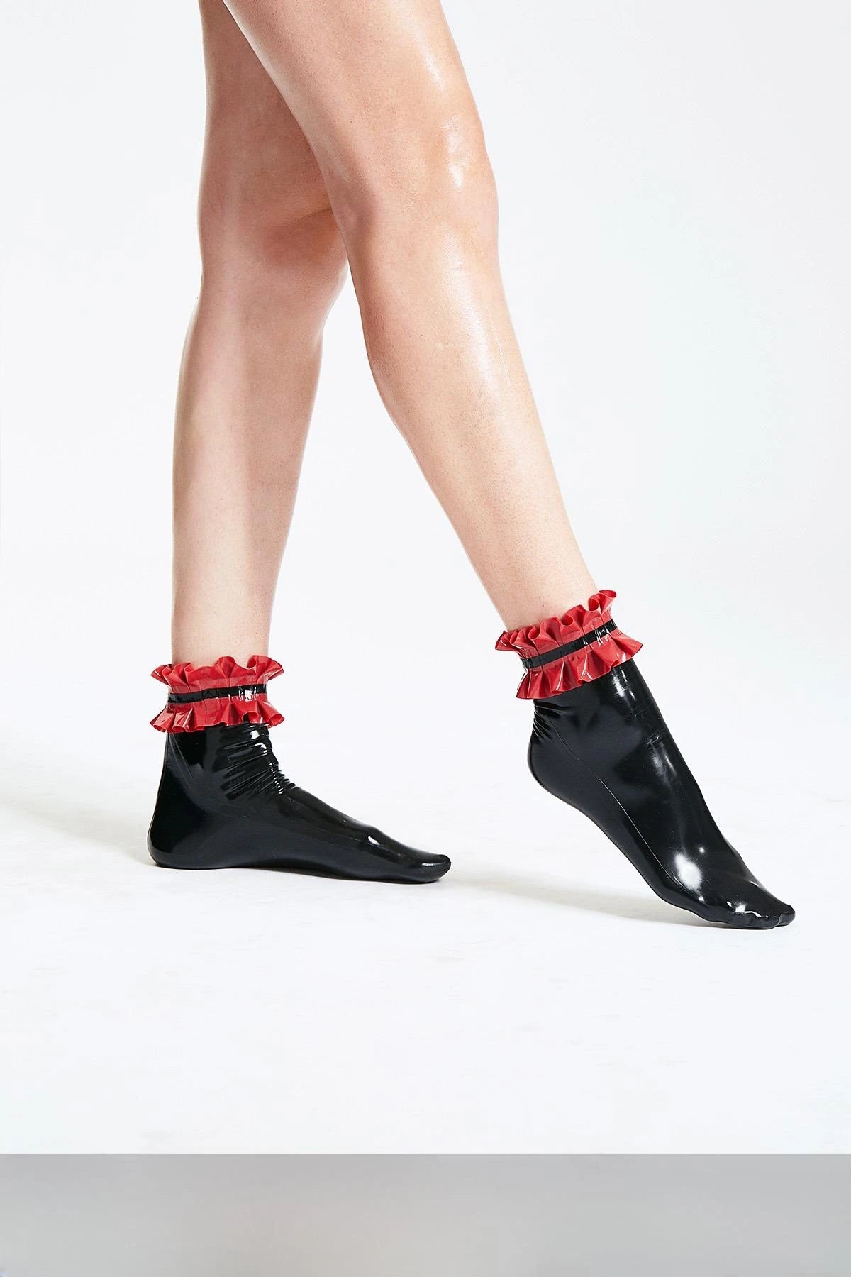 Latex Frilled Ankle Socks