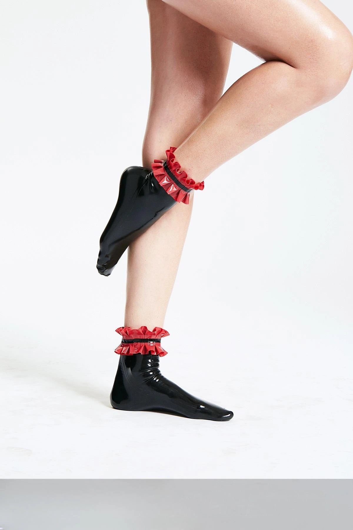 Latex Frilled Ankle Socks