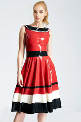 'Horizontally Yours' Full-Skirt Dress