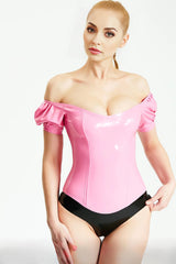 Drop-Shoulder Low-Cut Corset