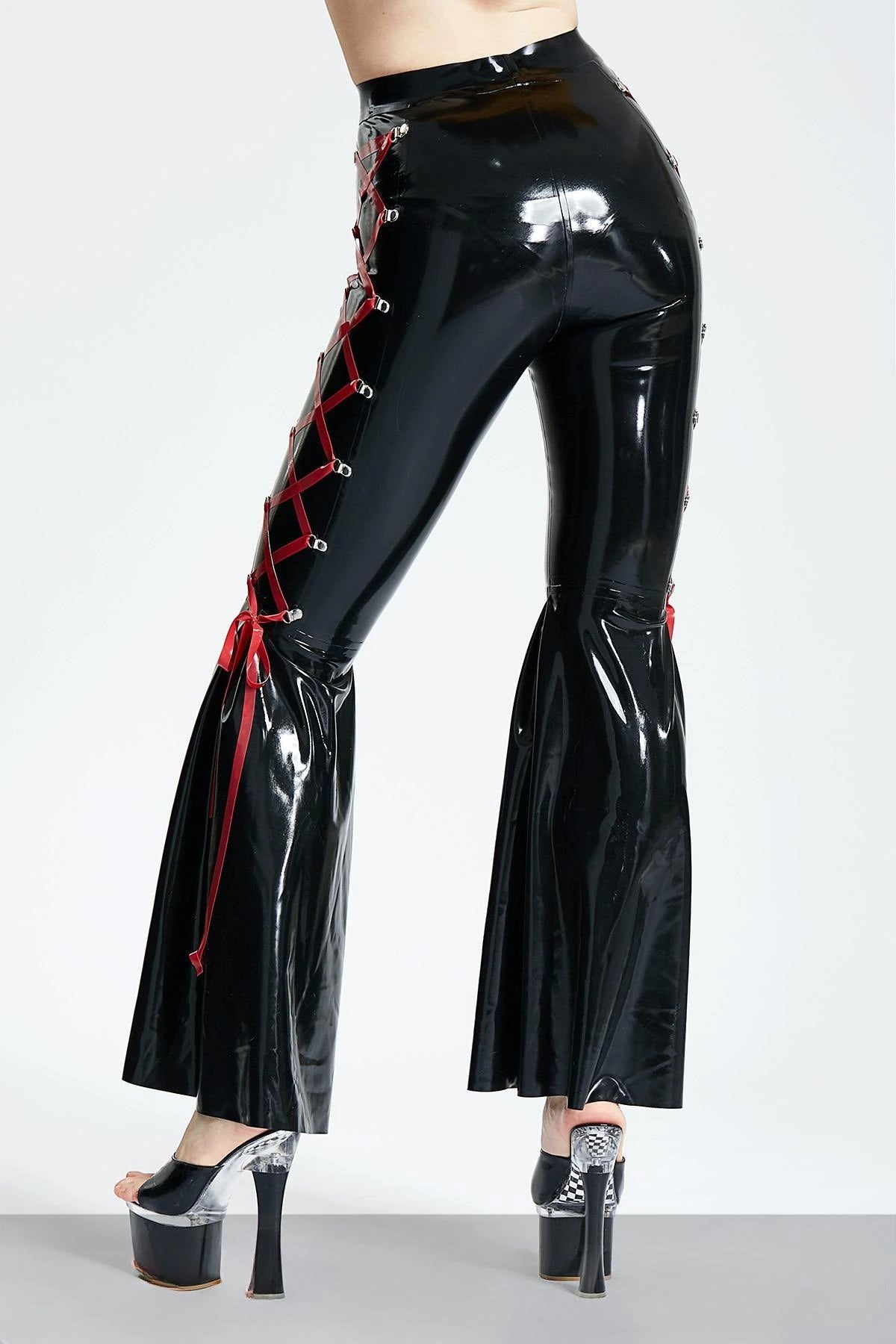 Side-Laced Full-Length Disco Pants