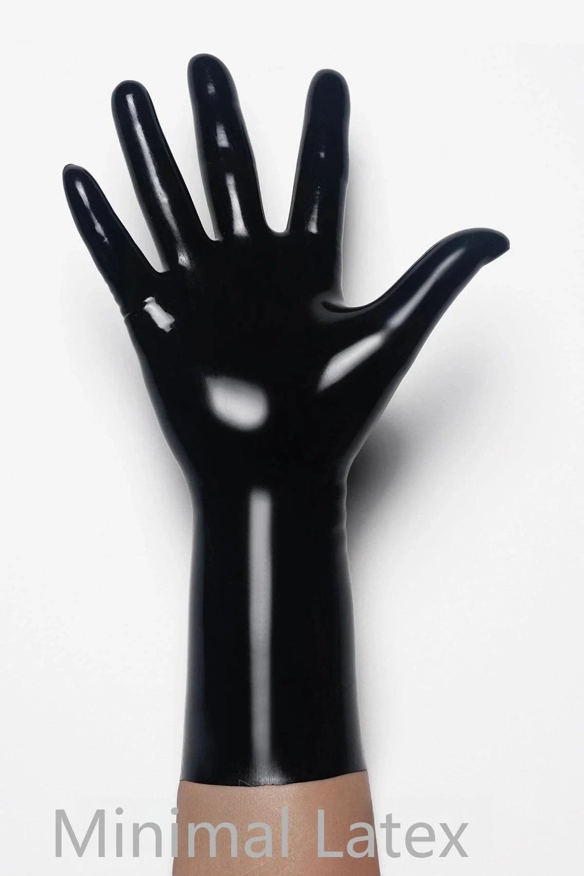 Black Classic Short Molded Latex Gloves