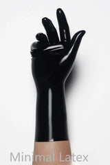 Black Classic Short Molded Latex Gloves