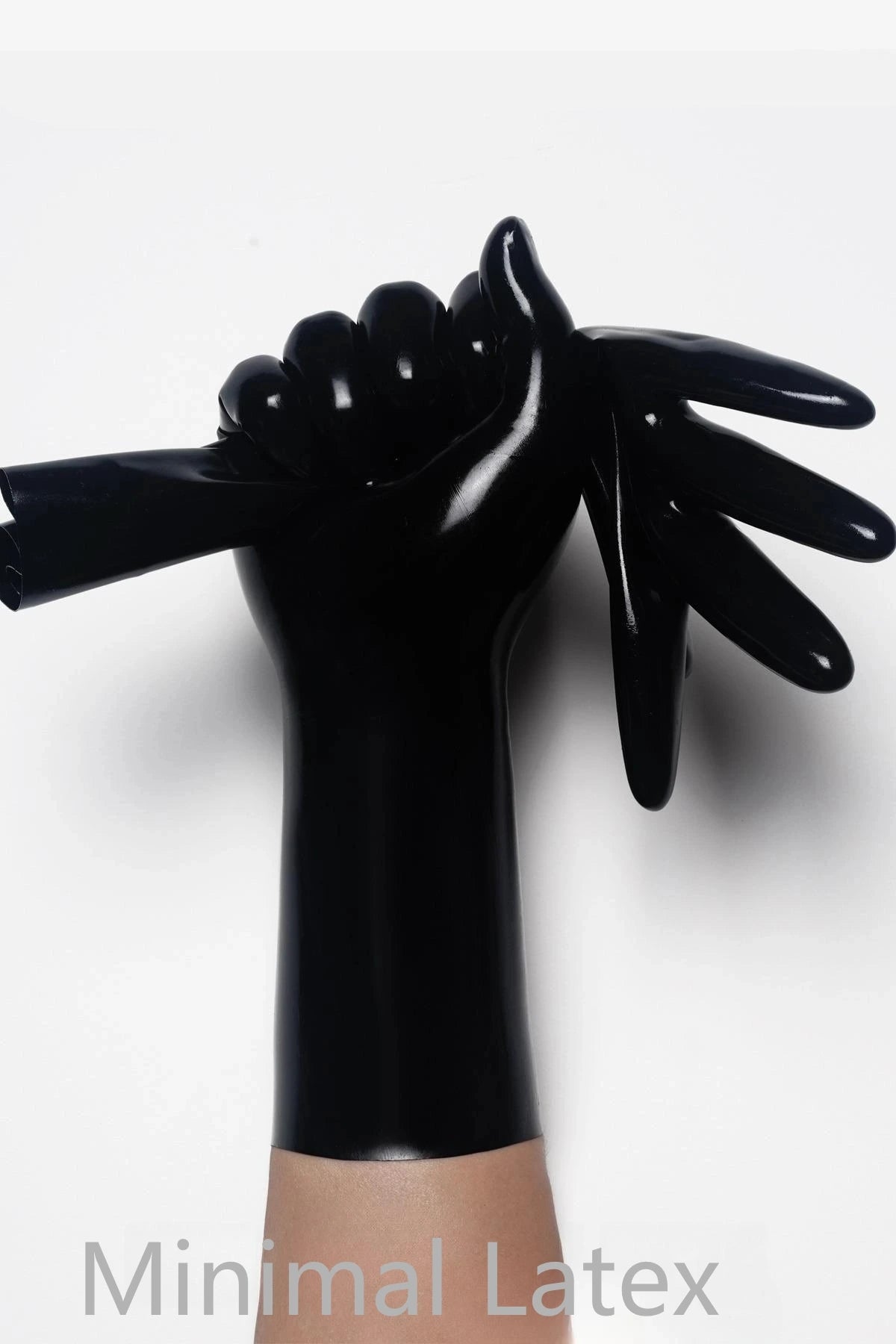 Black Classic Short Molded Latex Gloves