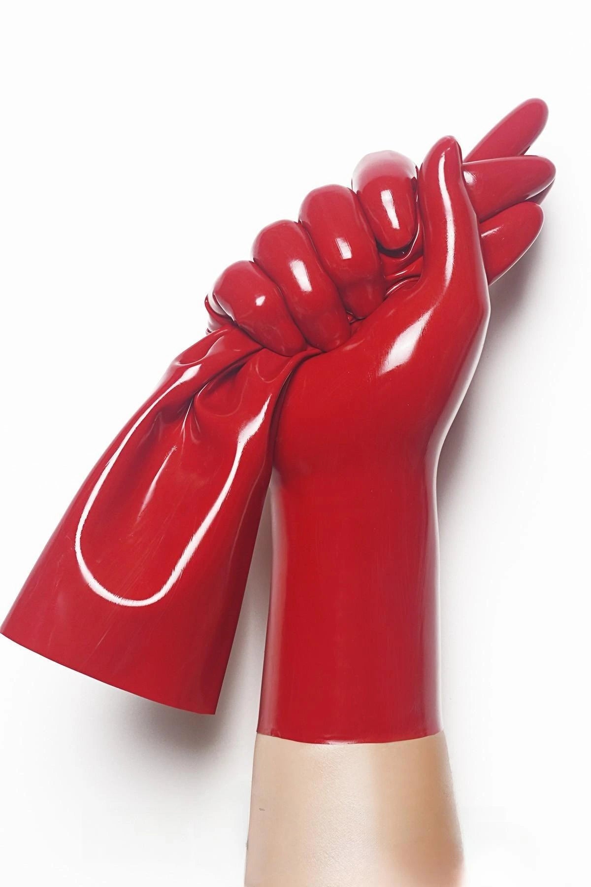 Red Classic Short Molded Latex Gloves