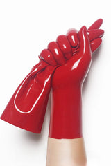 Red Classic Short Molded Latex Gloves