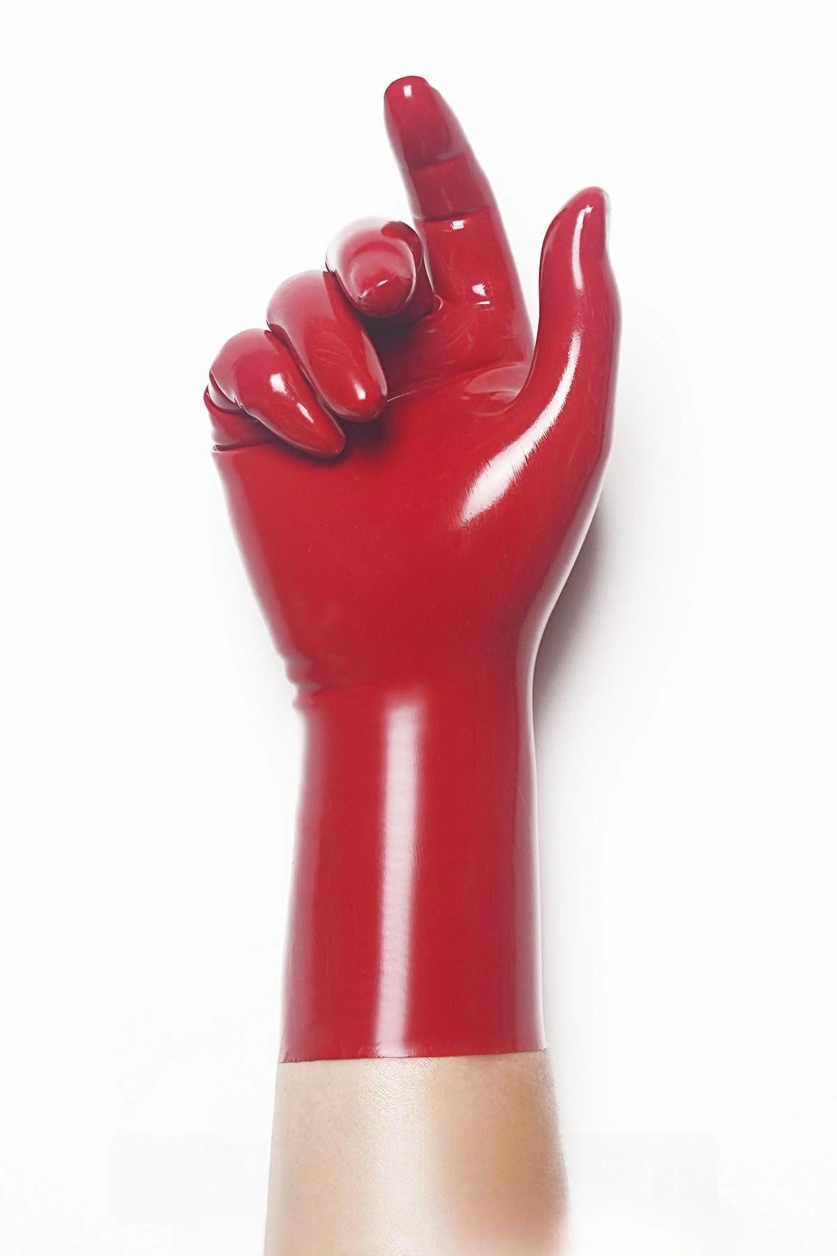 Red Classic Short Molded Latex Gloves