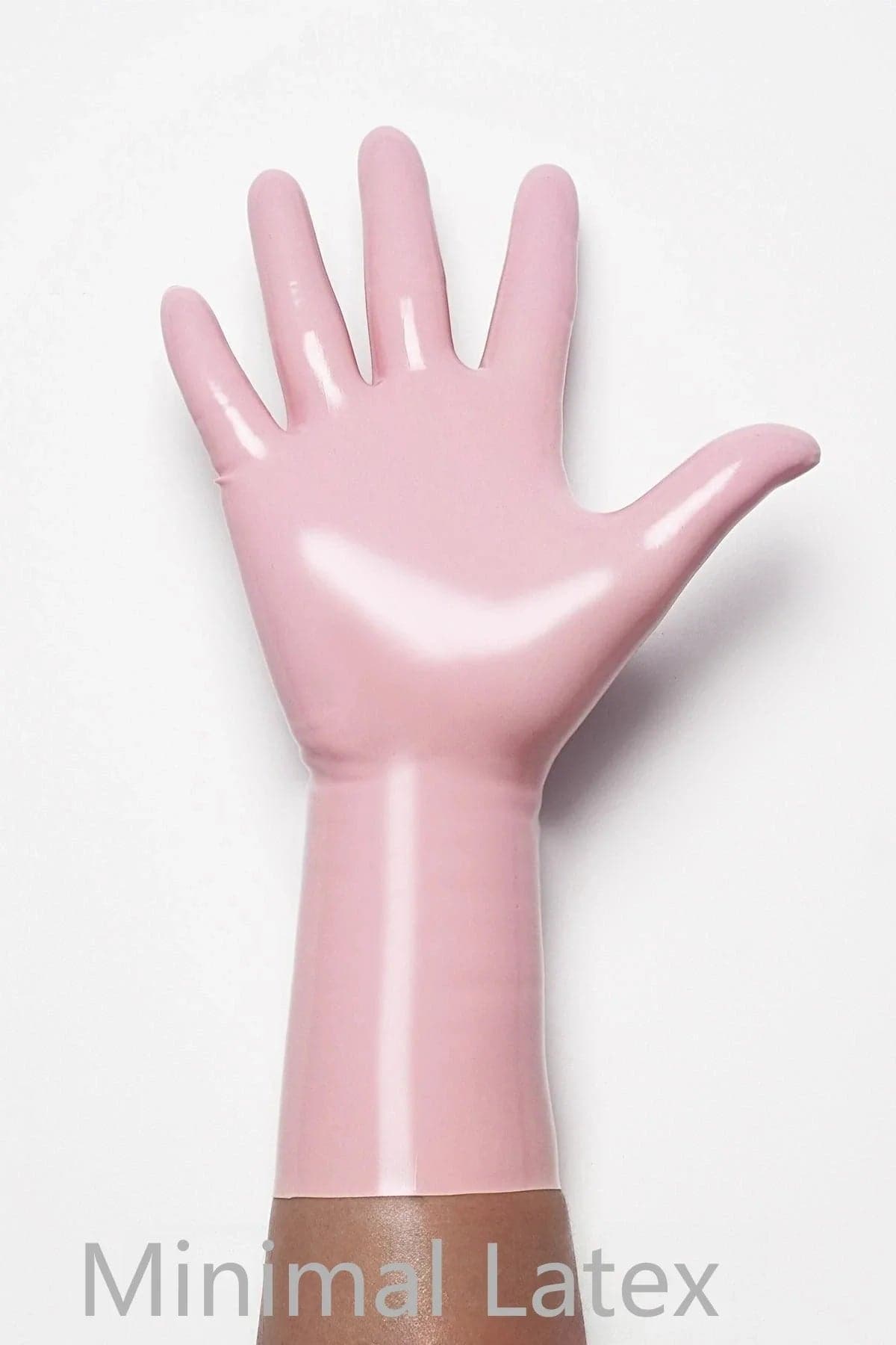 Baby Pink Classic Short Molded Latex Gloves