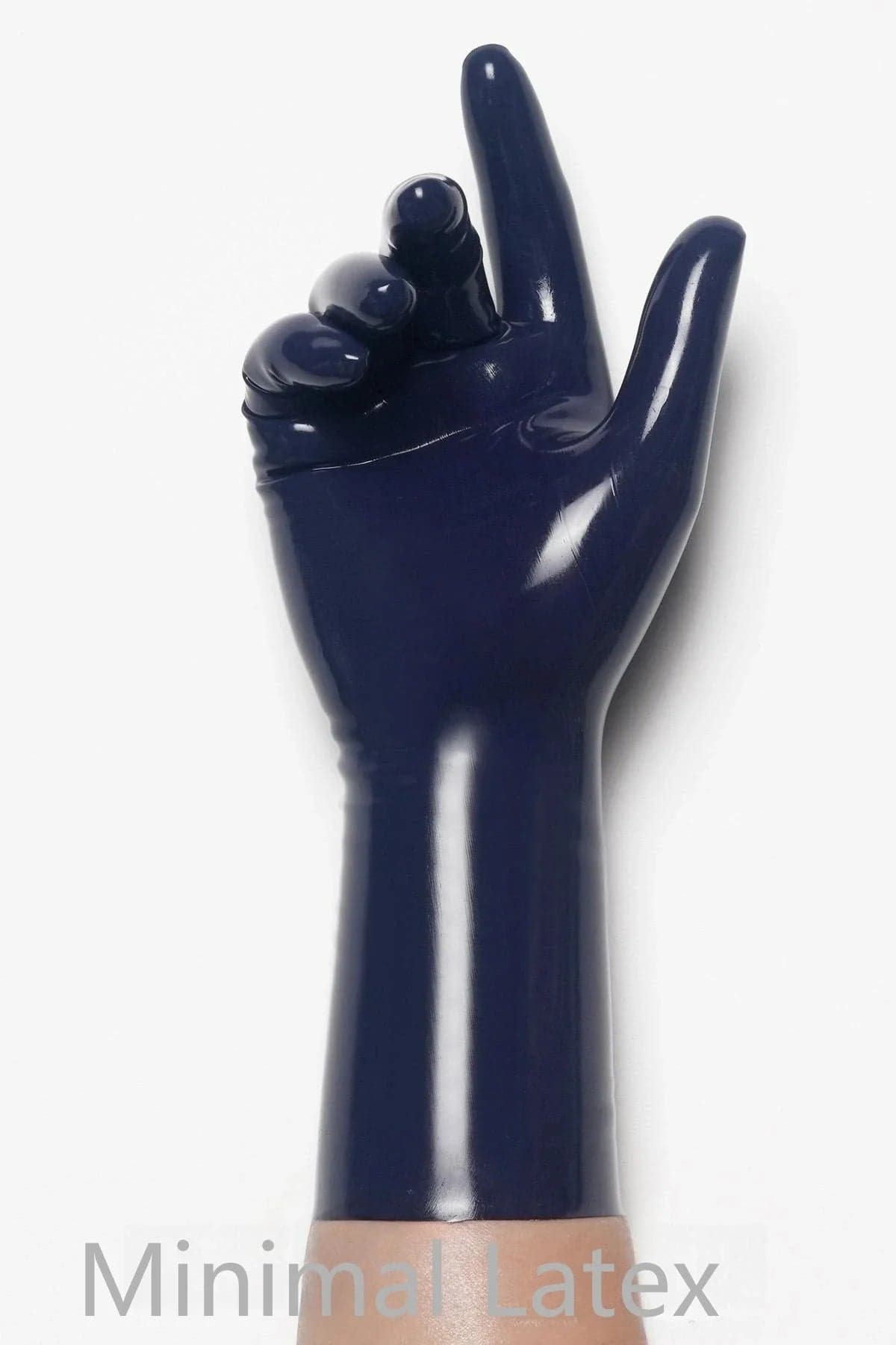 Dark Blue Classic Short Molded Latex Gloves