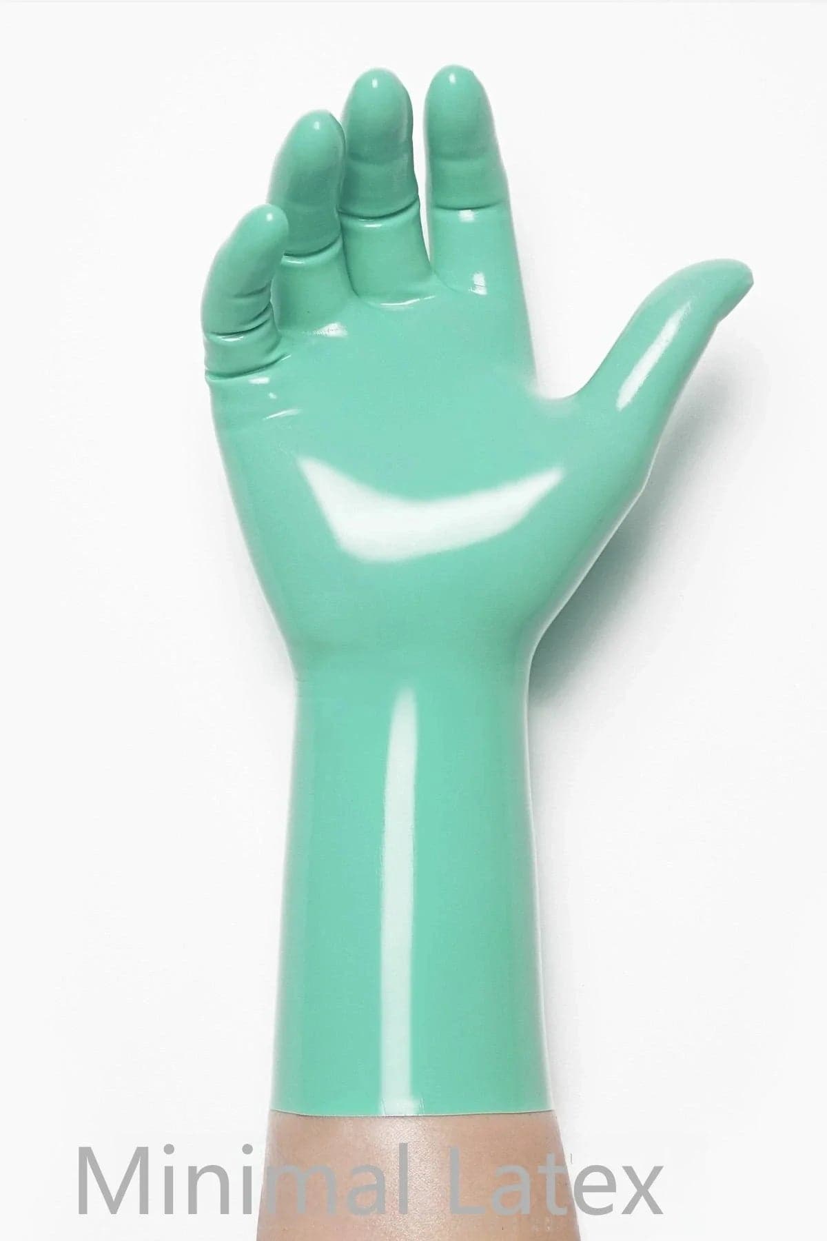 Jade Green Classic Short Molded Latex Gloves