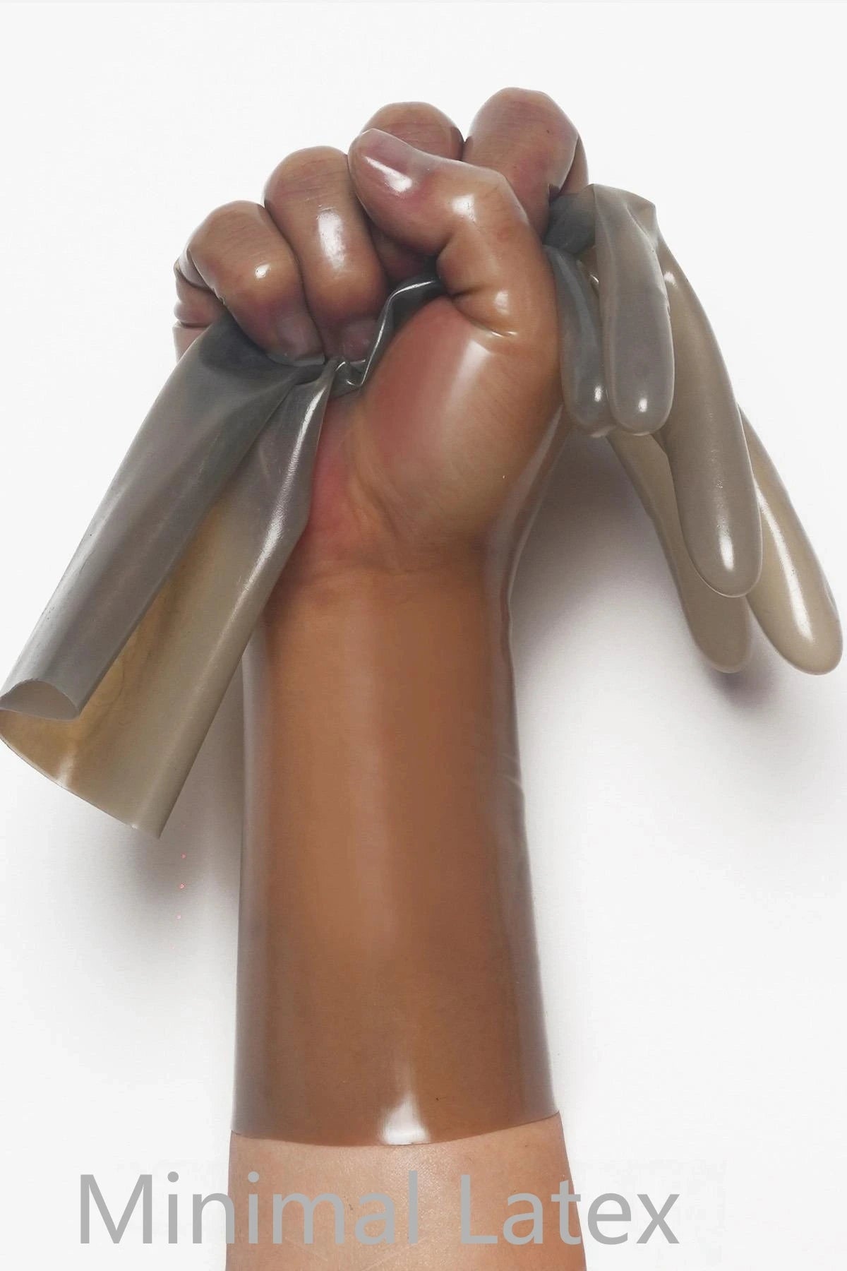 Translucent Grey Classic Short Molded Latex Gloves