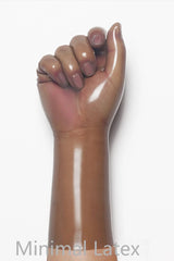 Translucent Grey Classic Short Molded Latex Gloves