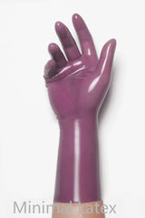 Translucent Lilac Classic Short Molded Latex Gloves