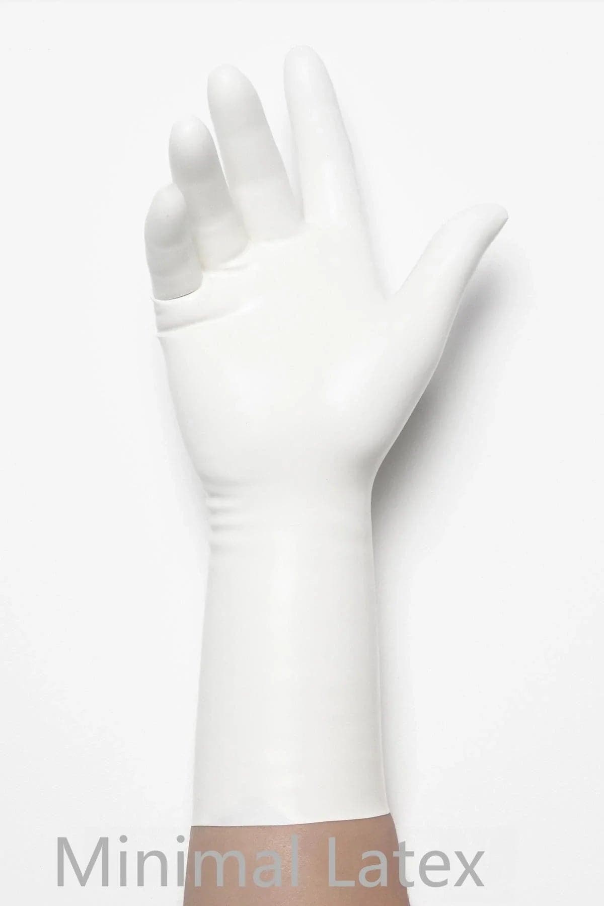 White Classic Short Molded Latex Gloves