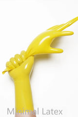 Yellow Classic Short Molded Latex Gloves