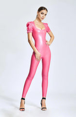 Love in Pink Kurzärmliger Catsuit