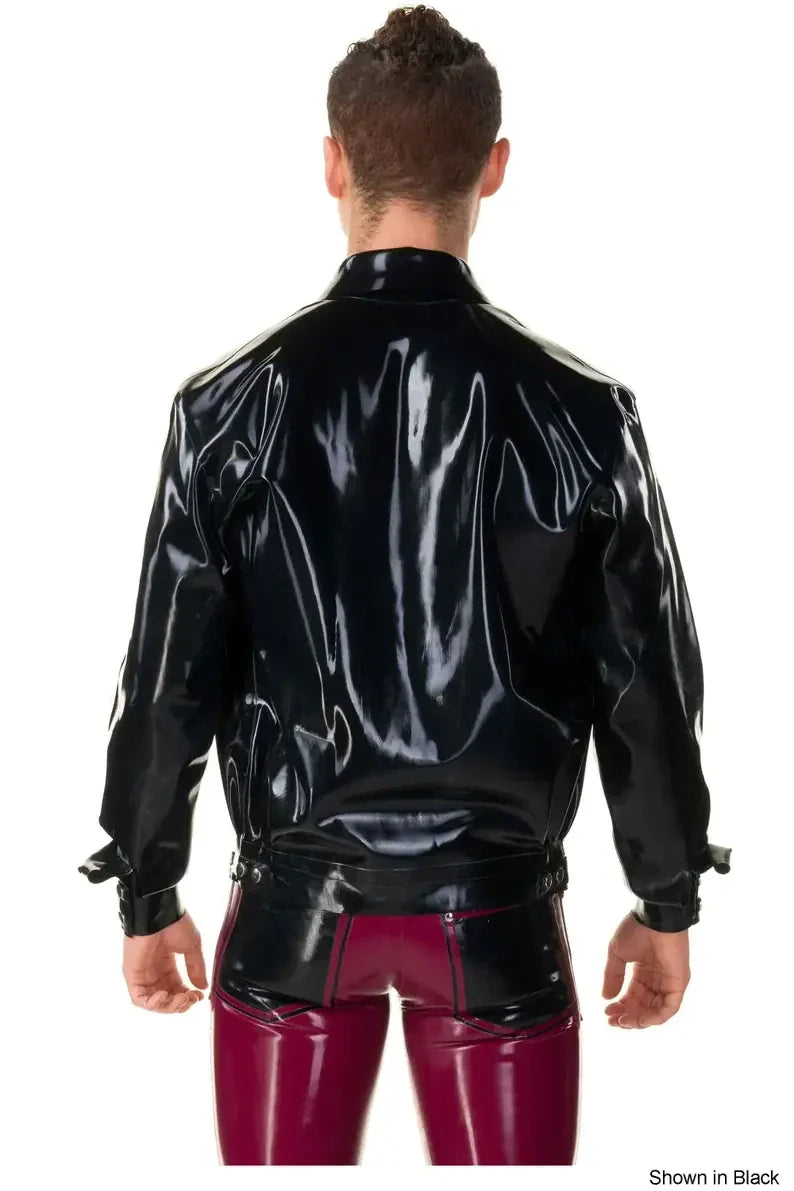 Latex Bomber Press Stud Front Jacket