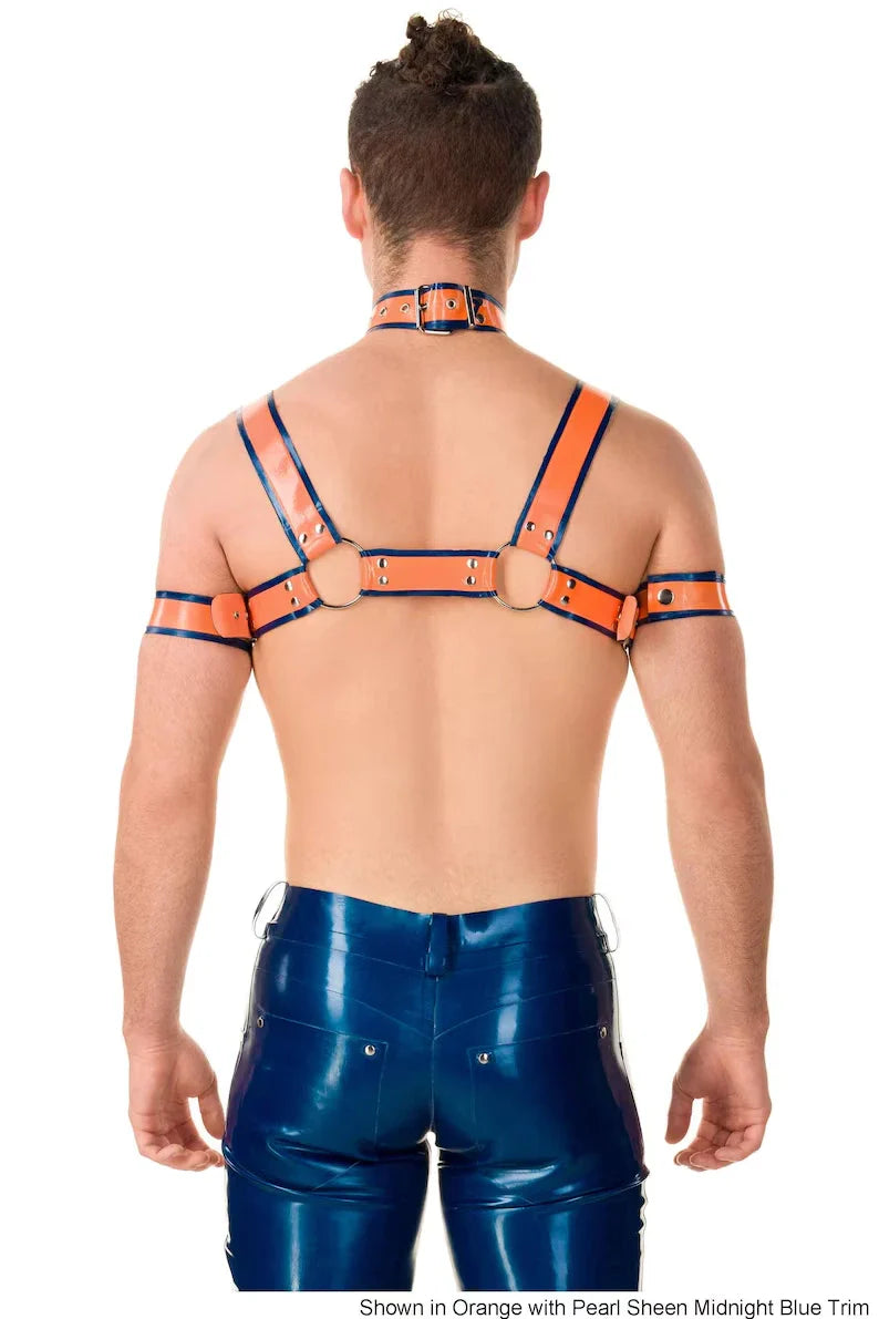 Latex Chest Harness with Red Trimming