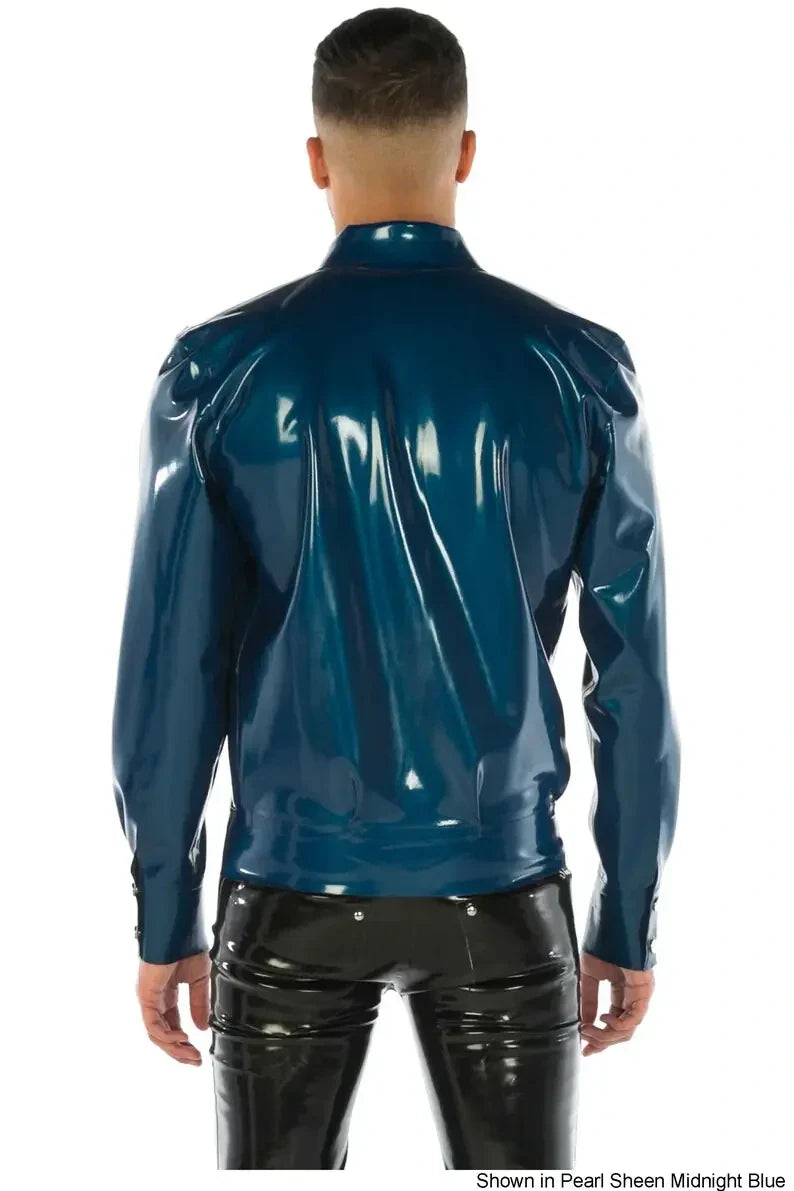 Latex Baggy Sleeves Jacket With Collar