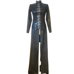 Unisex Latex BDSM Long Dominatrix Coat