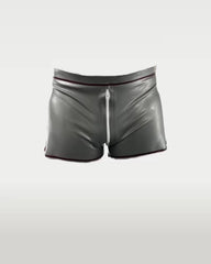 Crotch Zipper Shorts With Contrast Trim