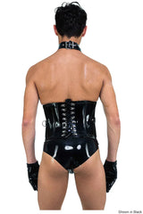 Glossy Black Latex Underbust Corset