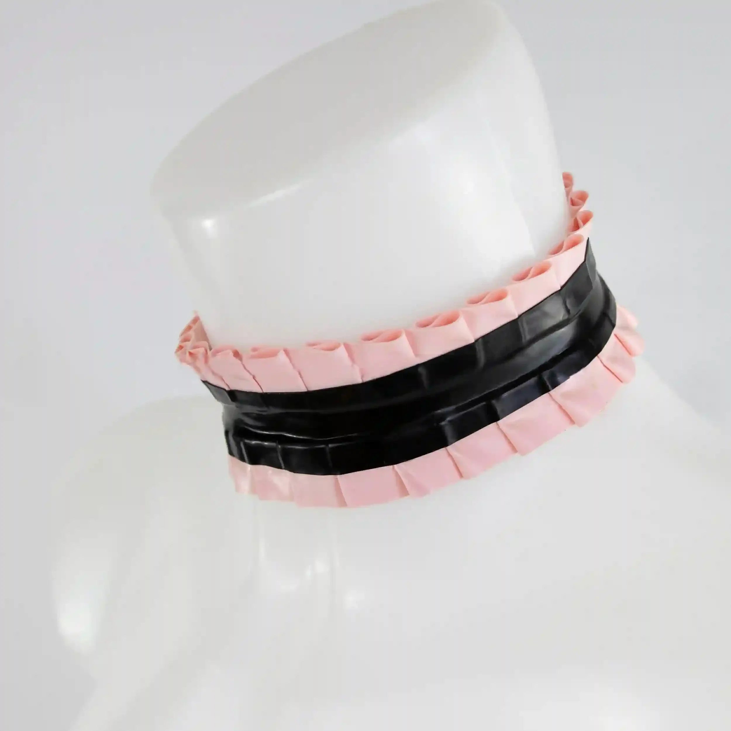 Pink and Black Striped Choker