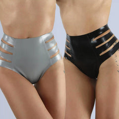 Strappy High-Waist Latex Panties