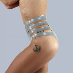 Strappy High-Waist Latex Panties