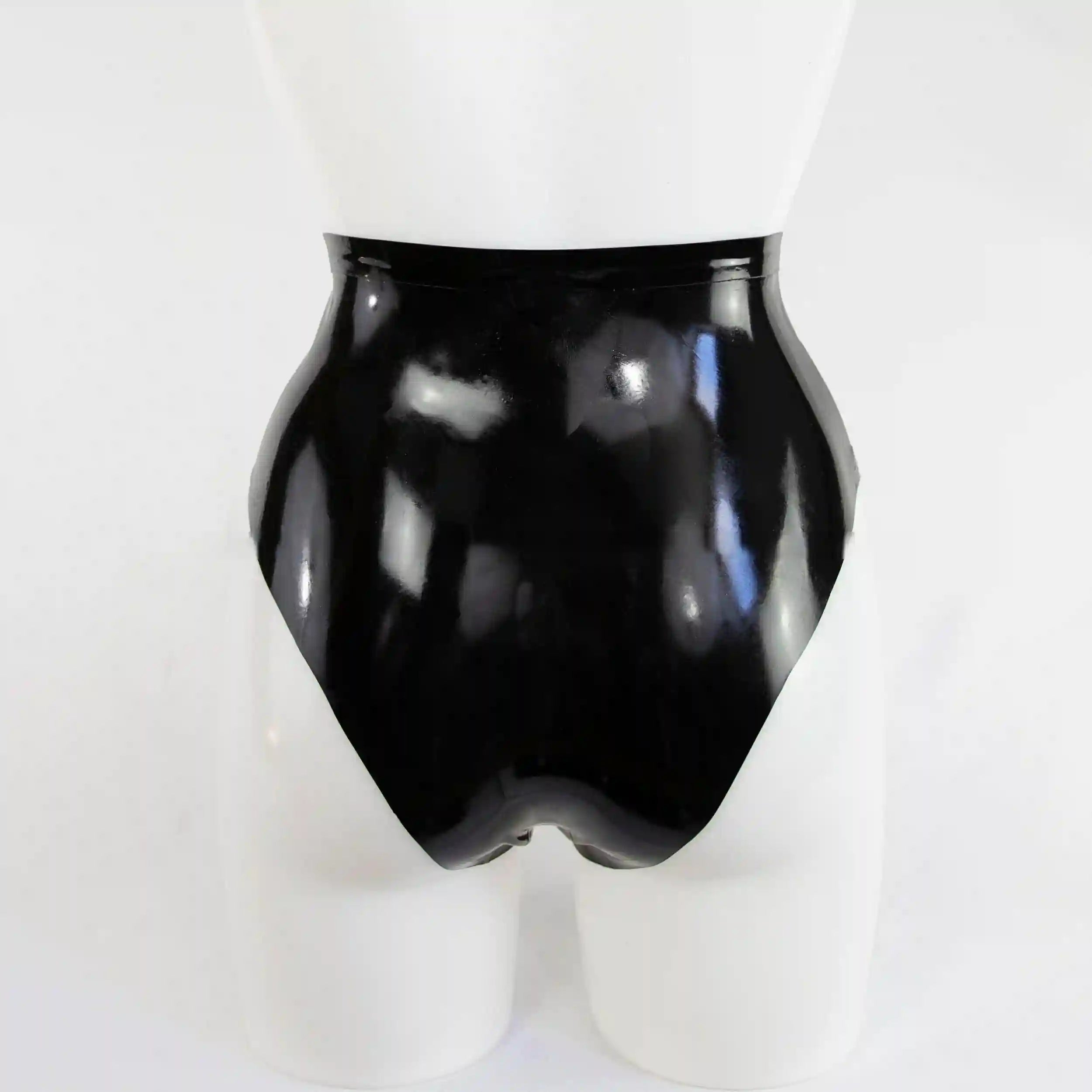 Heart Accent High-Waist Latex Panty