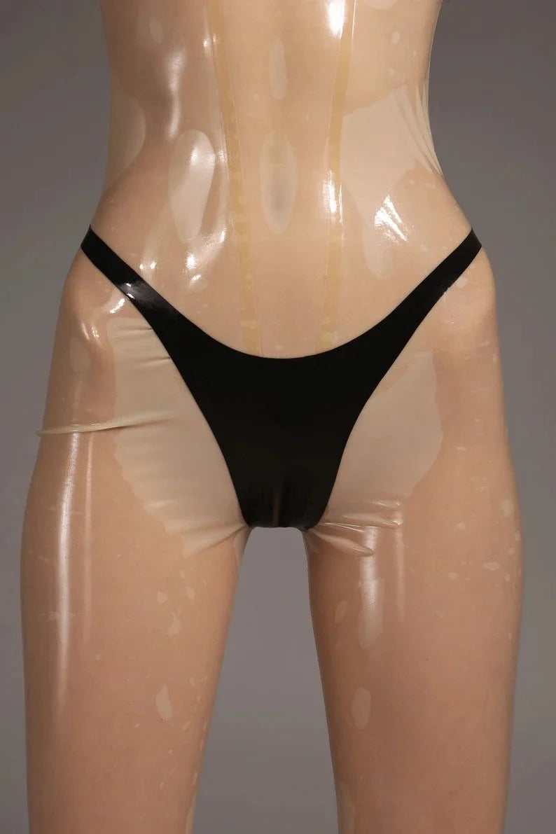 Sleek Transparent Latex Bikini Panty