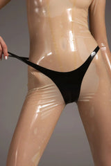 Sleek Transparent Latex Bikini Panty