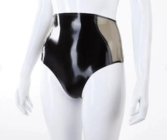 Latex panty met hoge taille en fijne afwerking