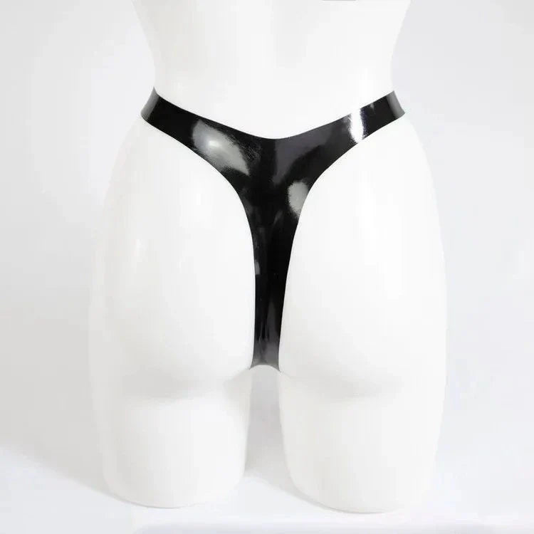 Cheeky Cutout Latex Briefs