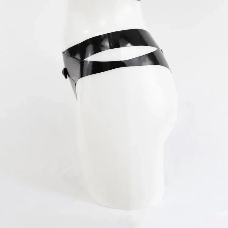 Sensual Latex Thong with Bow Detail