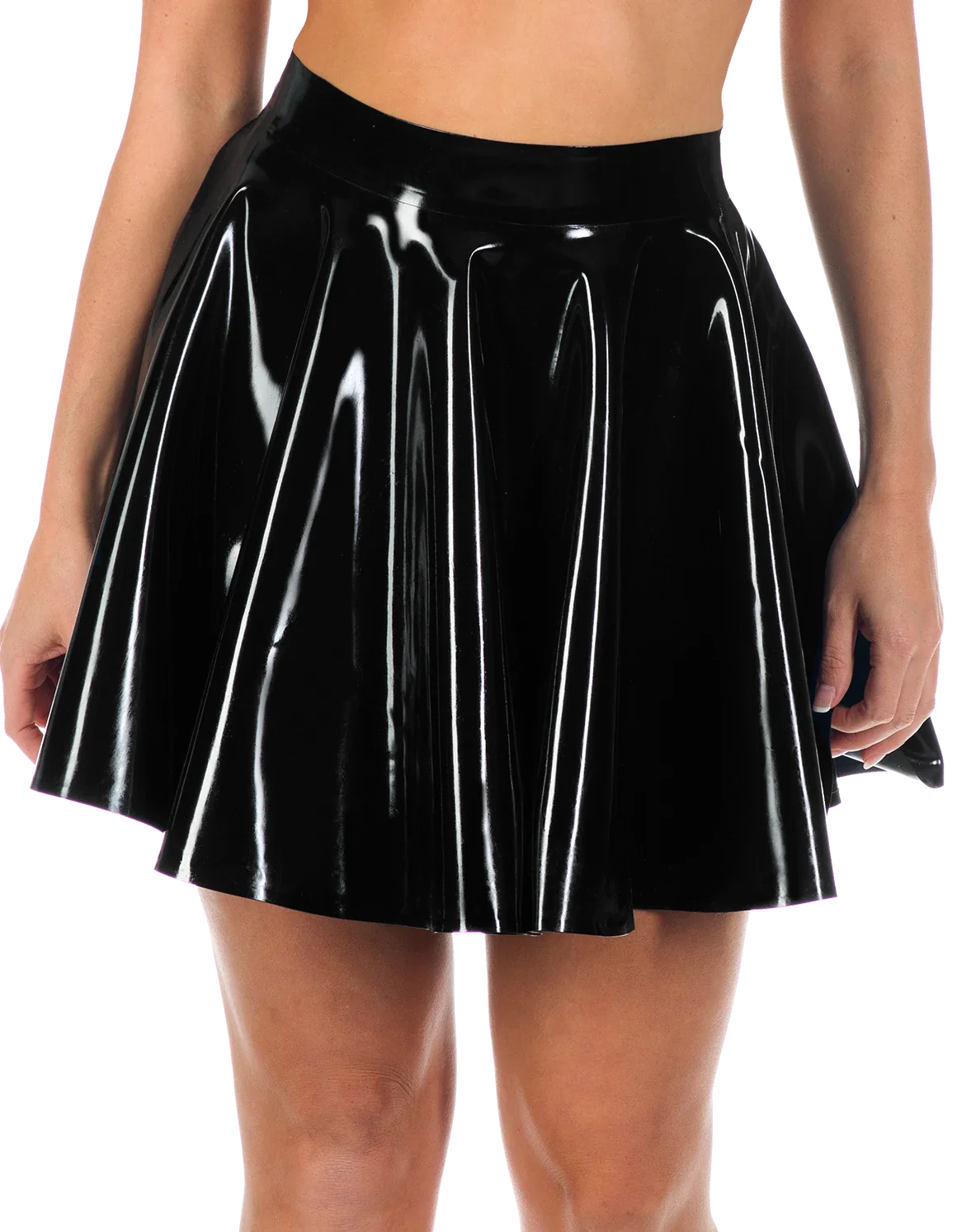 Classic Black Mini Latex Skirt