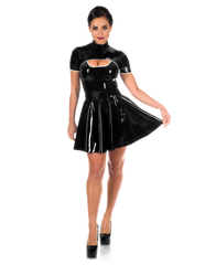 Classic Black Mini Latex Skirt