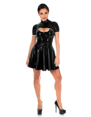 Classic Black Mini Latex Skirt