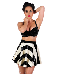 White and Black Striped Skirt