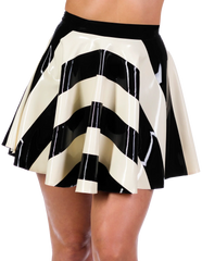 White and Black Striped Skirt