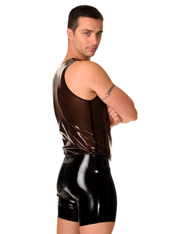 Glossy Sleeveless Latex Vest