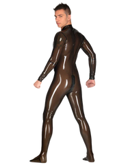 Sheer Brown Full-Body Latex Catsuit